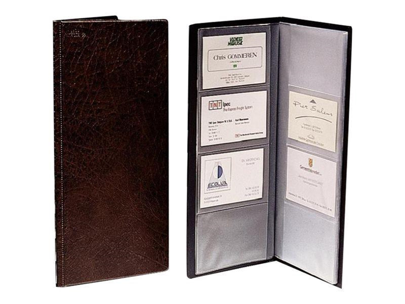 Esselte Business card book - for 60 x 95 mm - capacity: 128 cards - black