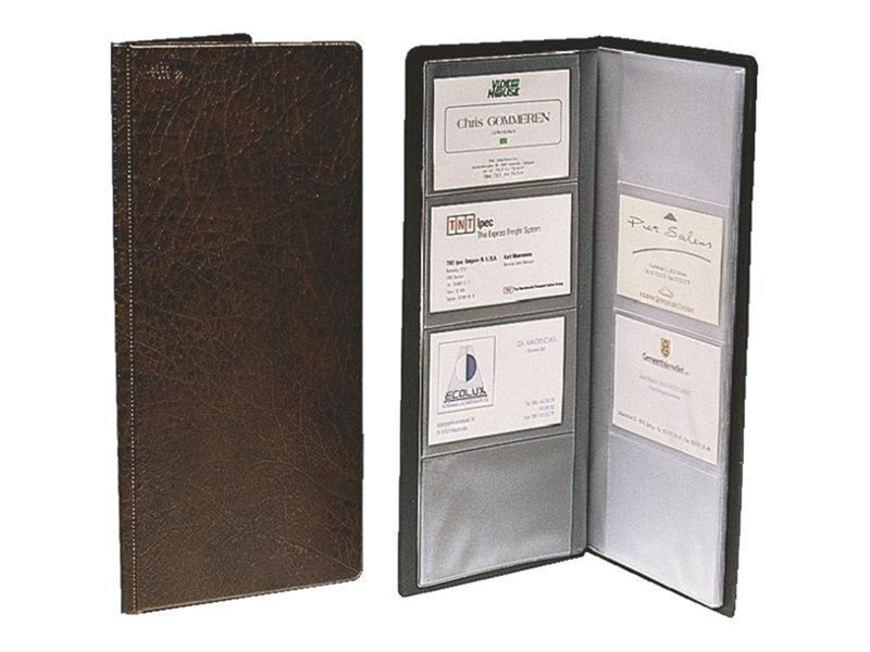 Esselte Business card book - for 60 x 95 mm - capacity: 128 cards - black