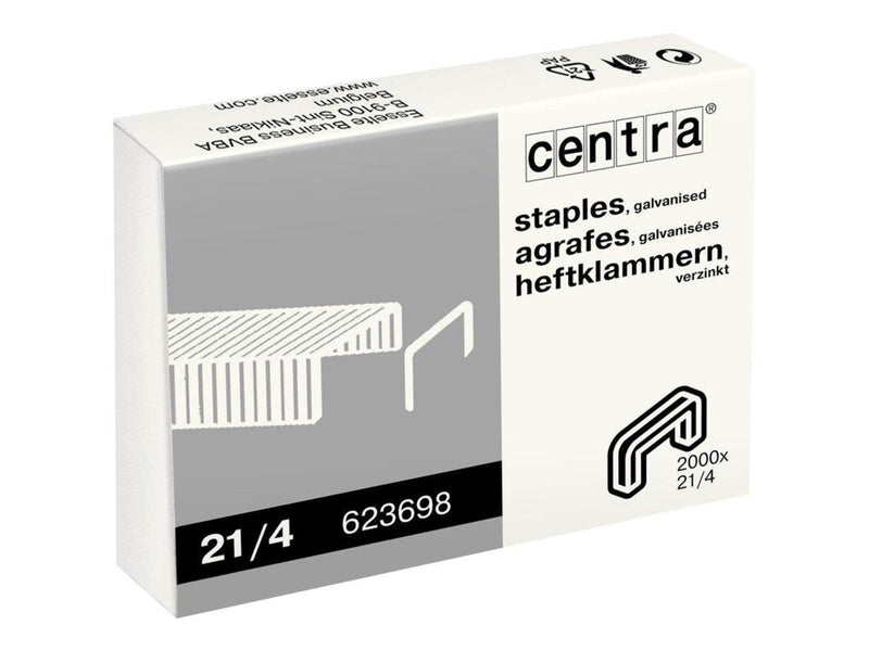 Esselte Centra - staples - 21/4 - galvanised - pack of 2000