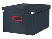 Esselte Click & Store Cosy Aufbewahrungs- und Transportbox Mittel, 85% recycelter Karton, Grau