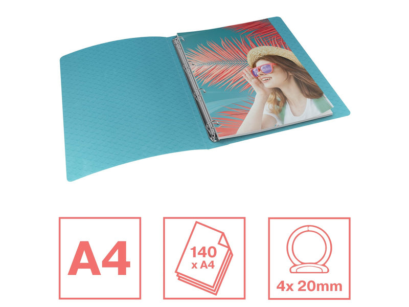 Esselte  Colour'Breeze 4-Ring Binder Blue