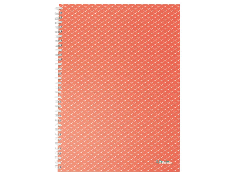 Esselte  Colour'Breeze A4 Collegeblock kariert, Spiralbindung Koralle