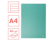 Esselte  Colour'Breeze A4 Collegeblock liniert, Spiralbindung Grün