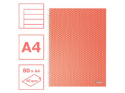 Esselte  Colour'Breeze A4 Collegeblock liniert, Spiralbindung Koralle