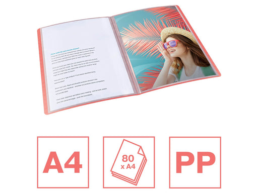 Esselte  Colour'Breeze Sichtbuch mit 40 Hüllen Koralle