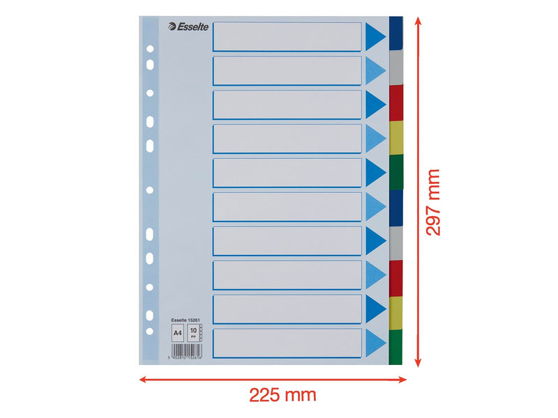 Esselte Register Blanko, Plastik