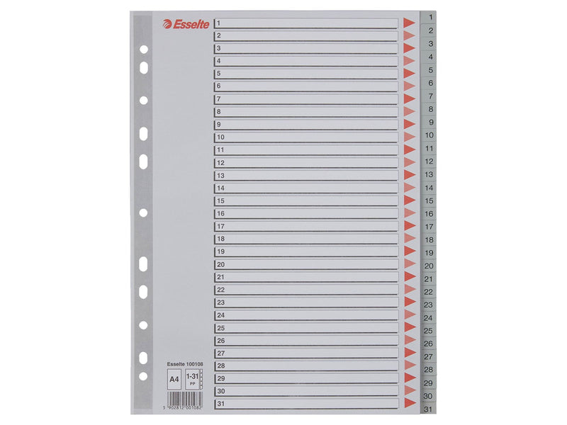 Esselte Register Zahlen, Plastik