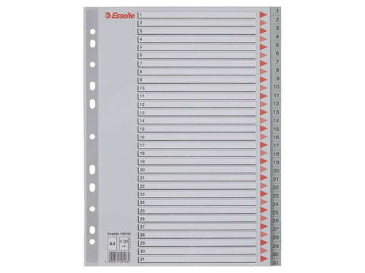 Esselte Register Zahlen, Plastik