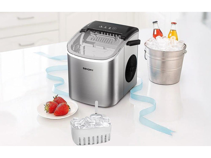 Euhomy Eismaschine IM001 Ice Cube Maker 1.2L 12kg - Silver