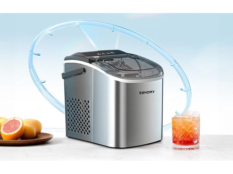 Euhomy Eismaschine IM001 Ice Cube Maker 1.2L 12kg - Silver