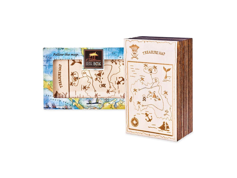 Eureka Brain Puzzle Wooden Escape Box - Caribbean Block