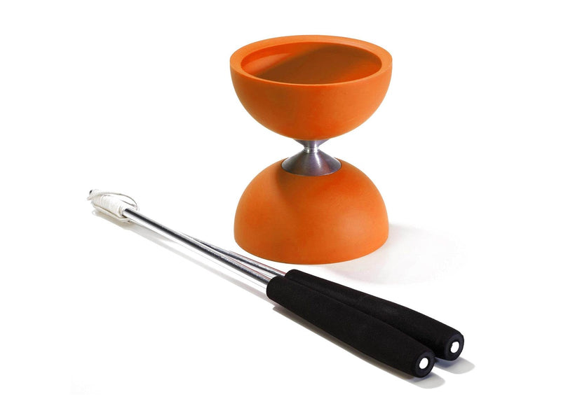 Eureka - Rubber Diabolo with Aluminum Sticks - Orange