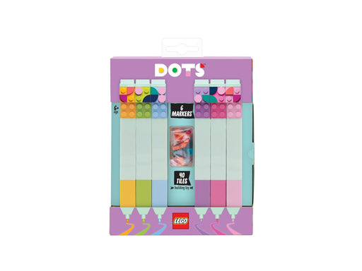 Euromic LEGO® DOTS markers 6-pack + 40 colourful tiles