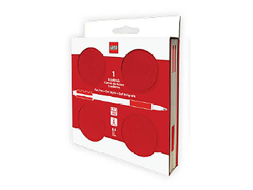Euromic LEGO® Locking Notebook w/Gel Pen (box) 192p RED