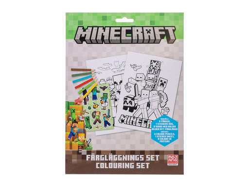 Euromic MINECRAFT Coloring set w/6 col. pencils sticker