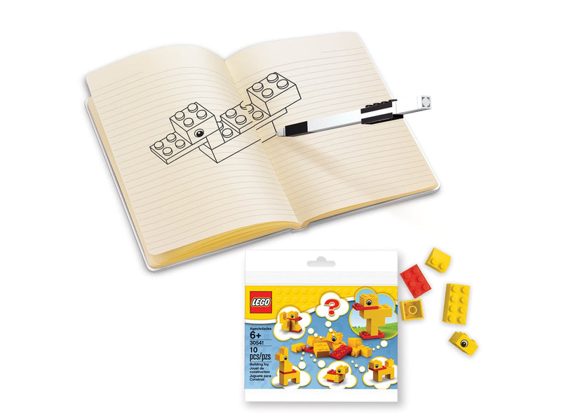 Euromic Note book with 4x4 red brick 1 pen and building t