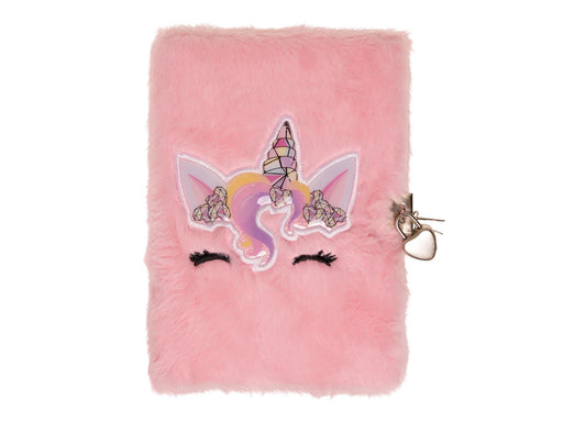 Euromic UNICORN GEMS Diary w/lock PLUSH cover w/topcard