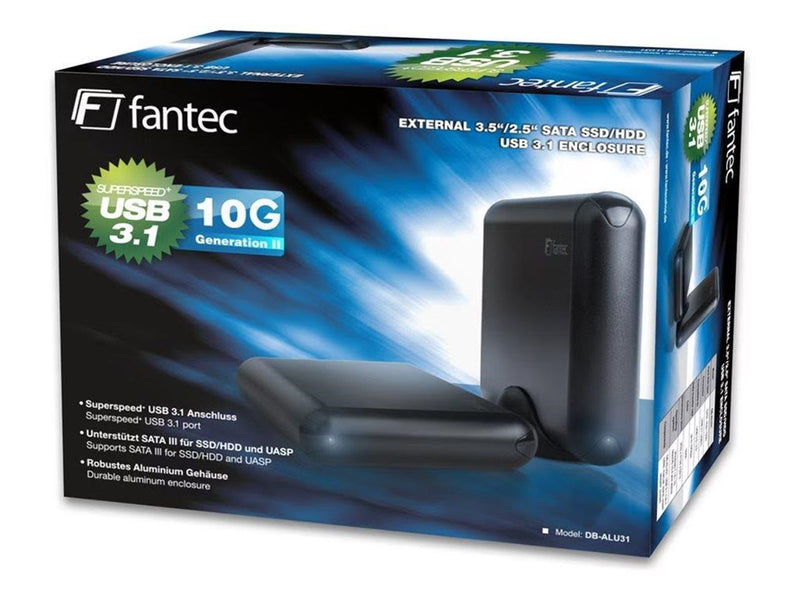FANTEC DB-ALU31 - storage enclosure - SATA 6Gb/s - USB 3.1