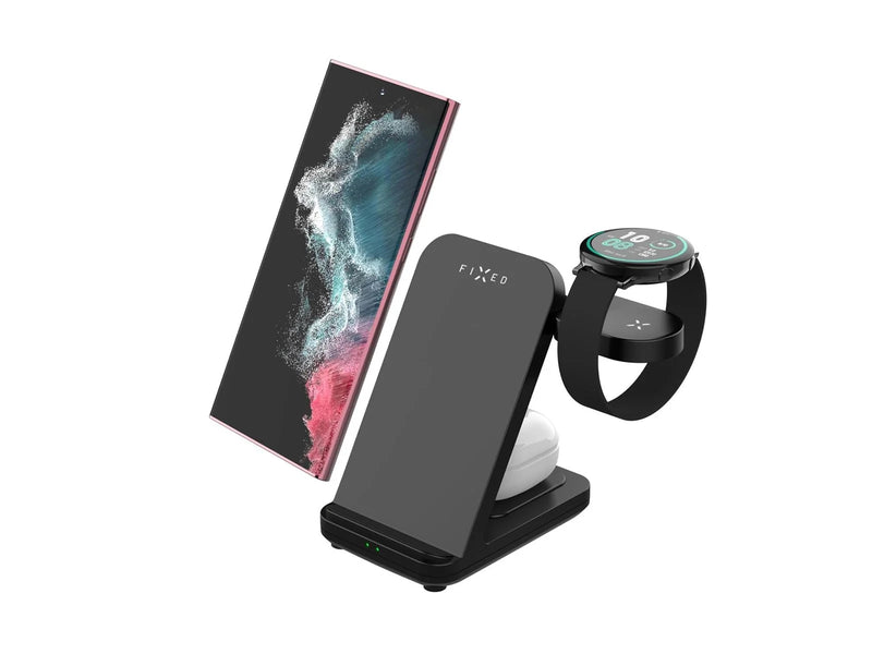 FIXED 3in1 Wireless Charging station for Samsung Black