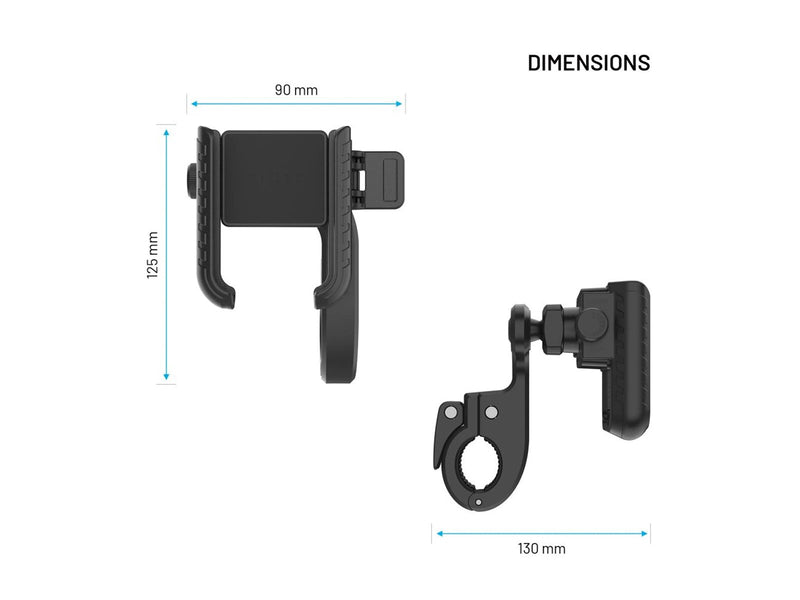 FIXED Bikee Plus Vista Bike Mount with Smart Lock Black