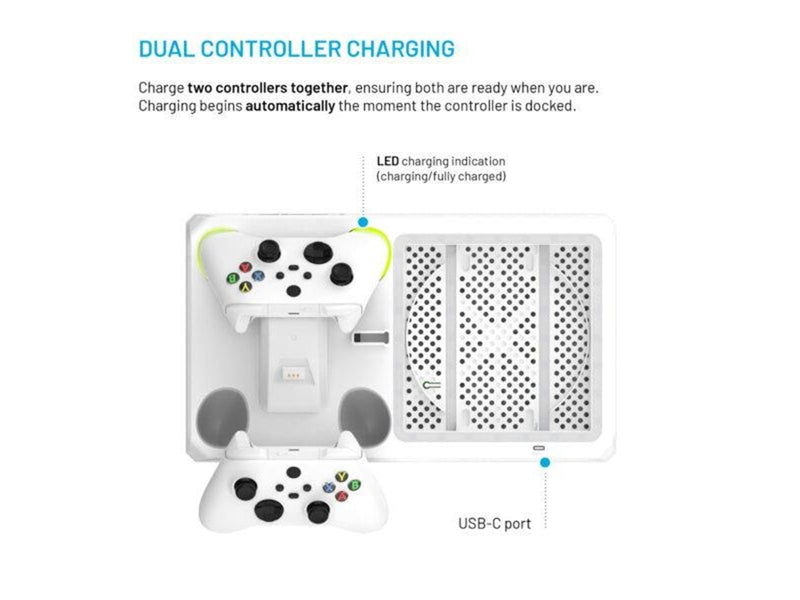 FIXED Docking Station for Xbox Series S/X - White - Microsoft Xbox Series S