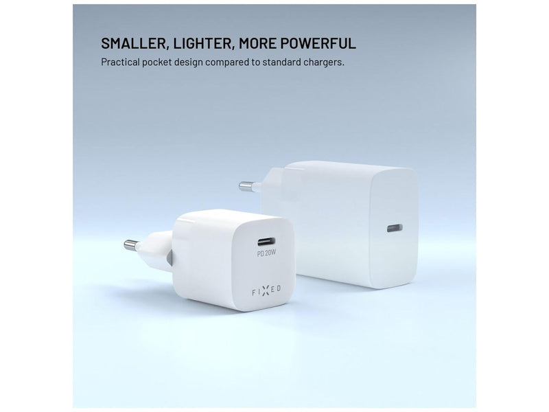 FIXED Fast Mini Home Charger 20W USB-C PD White