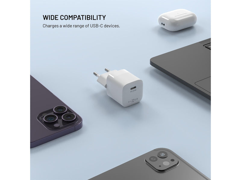 FIXED Fast Mini Home Charger 20W USB-C PD White