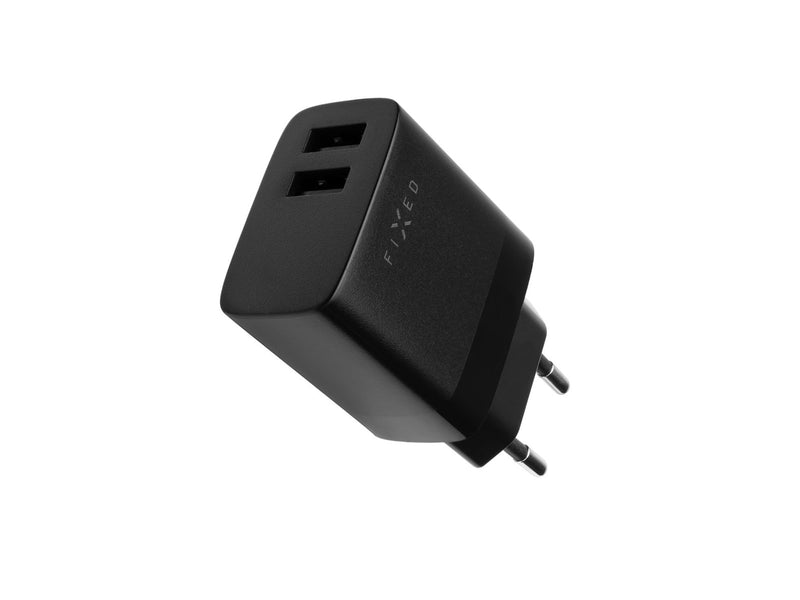 FIXED Home Charger 2xUSB-A 17W Black