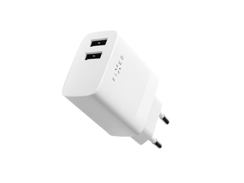 FIXED Home Charger 2xUSB-A 17W White