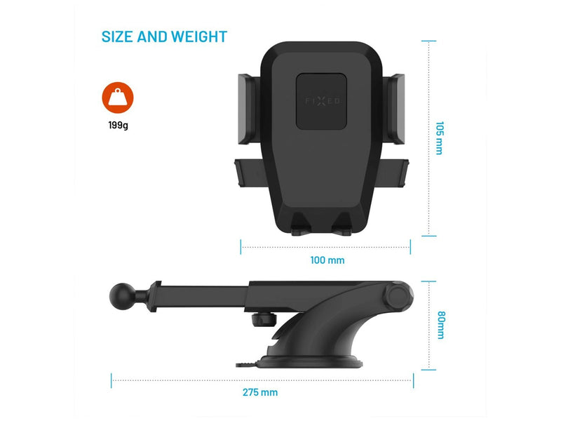 FIXED Iconiq XXL Windshiled/Dashboard Car Mount Black