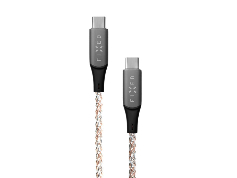 FIXED LED/Gaming USB-C/C 60W cable 1.2m Multicolor