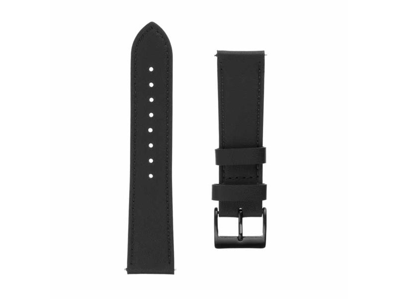 FIXED Leather Strap for Smartwatch Universal 22 mm Black