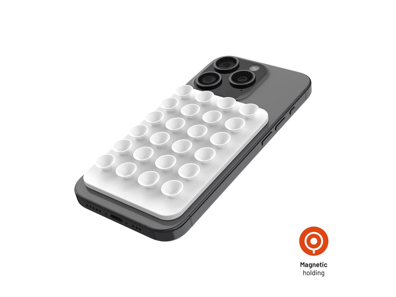 FIXED MAGMATE MagSafe holder with suction cups - White
