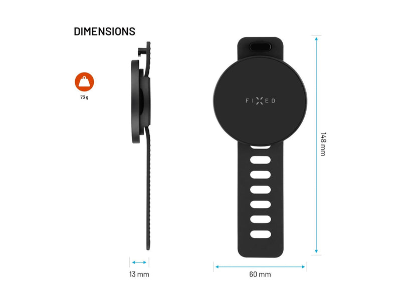 FIXED MagGrip Active Handlebar Smartphone Holder Black