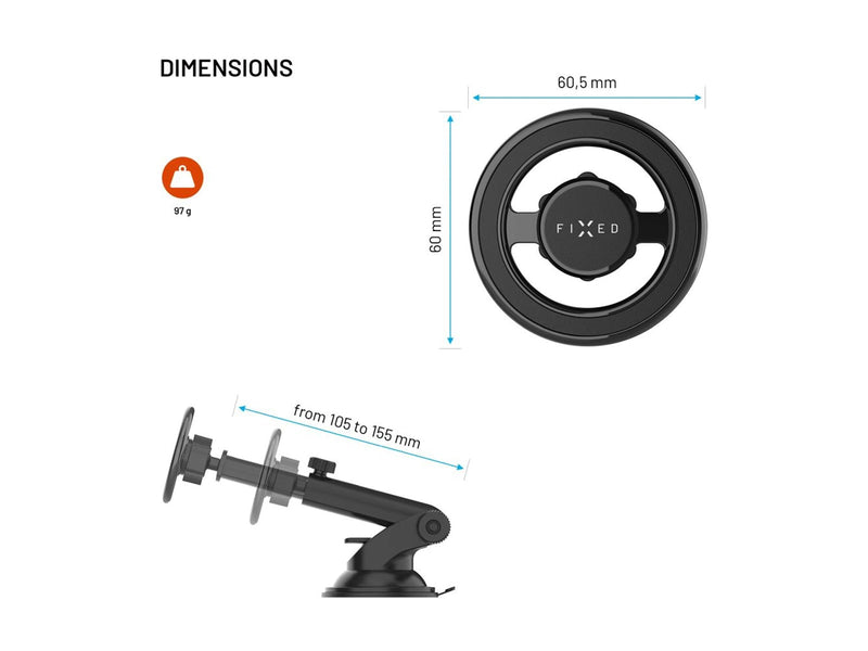FIXED MagMount XL Windshield Car Mount Black