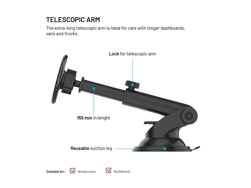 FIXED MagMount XL Windshield Car Mount Black