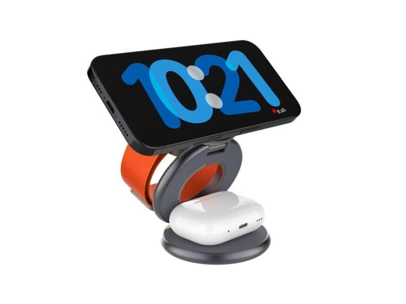 FIXED MagPowerstation Round 3in1 foldable wireless charger - Grey