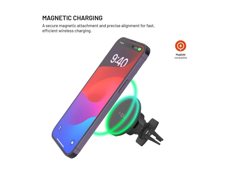 FIXED MagRound2 15W Airvent Car Mount Black