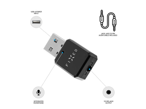 FIXED SIGNAL Bluetooth Audio Receiver 3.5mm Black