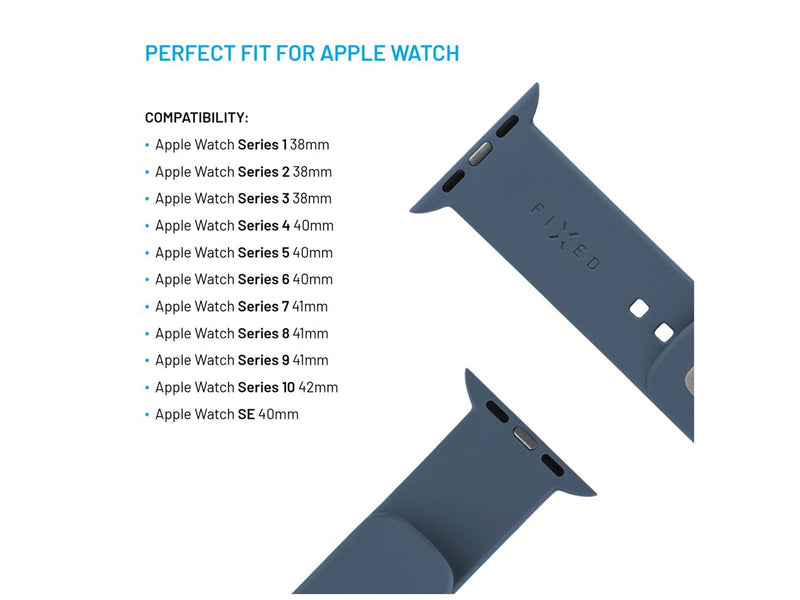 FIXED Silicone Sporty Strap SET Apple Watch 38/40/41mm Green-Blue