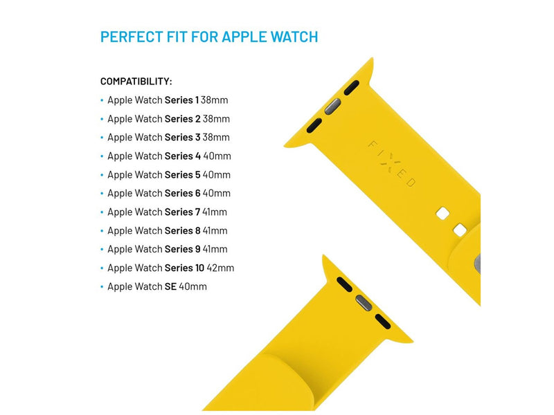 FIXED Silicone Sporty Strap SET Apple Watch 38/40/41mm Yellow