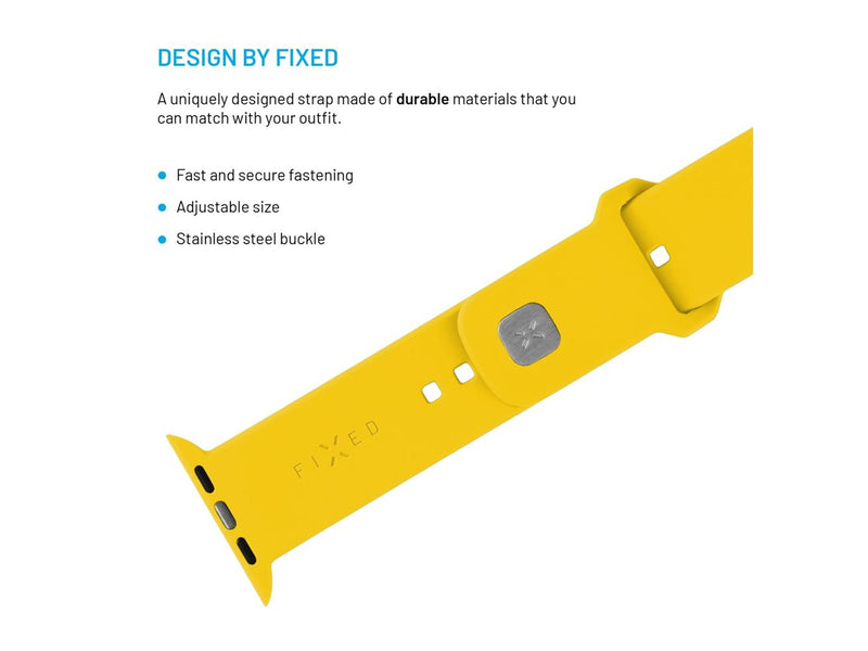 FIXED Silicone Sporty Strap SET Apple Watch 38/40/41mm Yellow