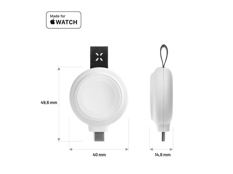FIXED Wireless USB-C charger (MFI) for Apple Watch White