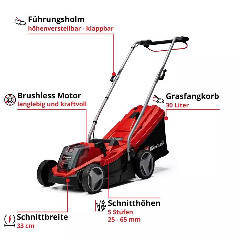Einhell Akku-Rasenmäher GE-CM 18/33 Li-Solo (3413266)