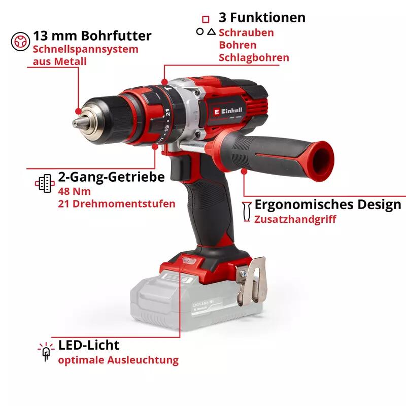 Einhell Akku-Bohrschrauber-Set TE-CD 18/48 Li-i-Solo (4513926)