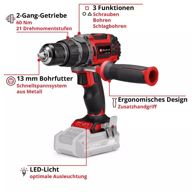 Einhell Akku-Schlagbohrschrauber TP-CD 18/60 Li-i BL Solo (4514205)