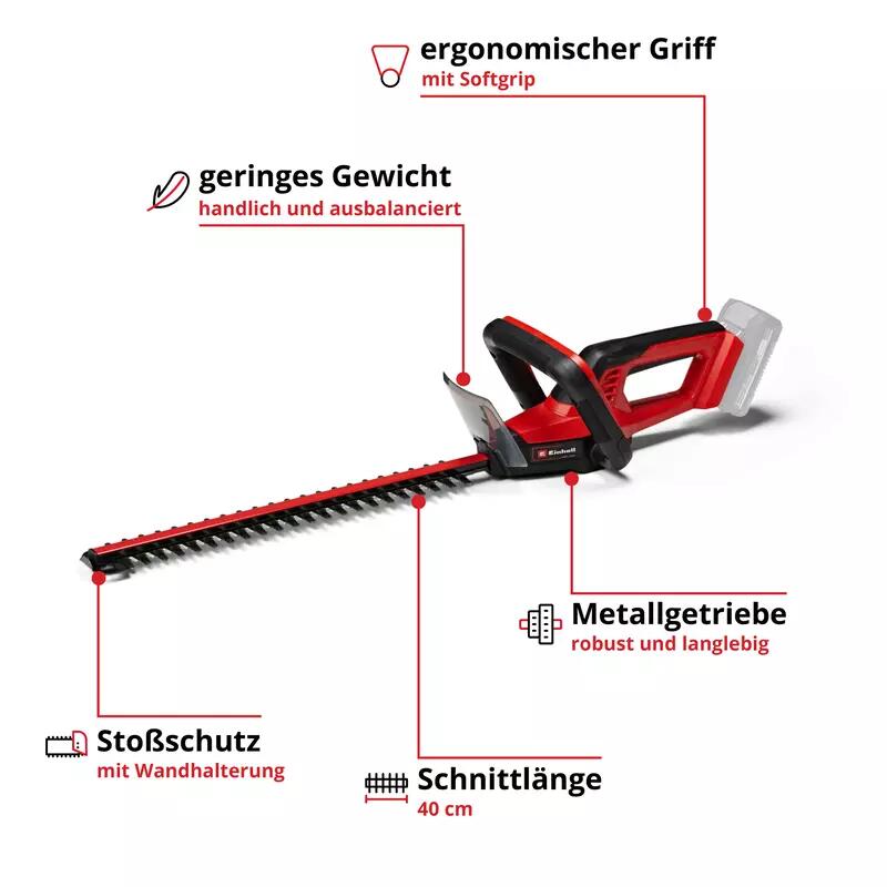 Einhell Akku-Heckenschere GC-CH 18/40 Li Solo (3410940)