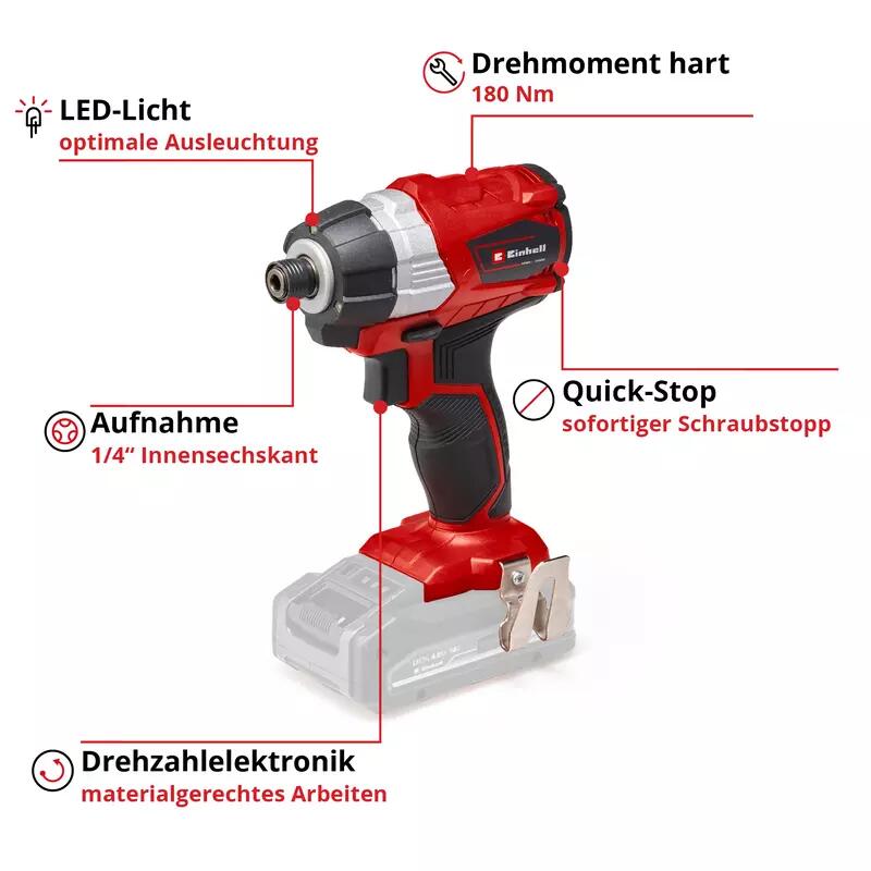 Einhell Akku-Bohrschrauber-Set TP-CI 18 Li BL - Solo (4510030)