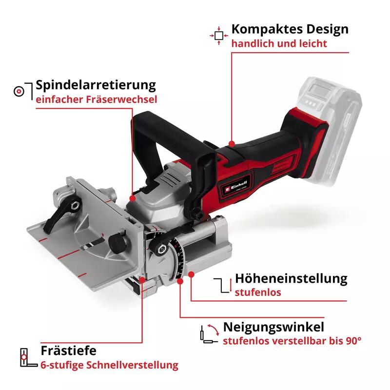 Einhell Akku-Flachdübelfräse TE-BJ 18 Li - Solo (4350630)