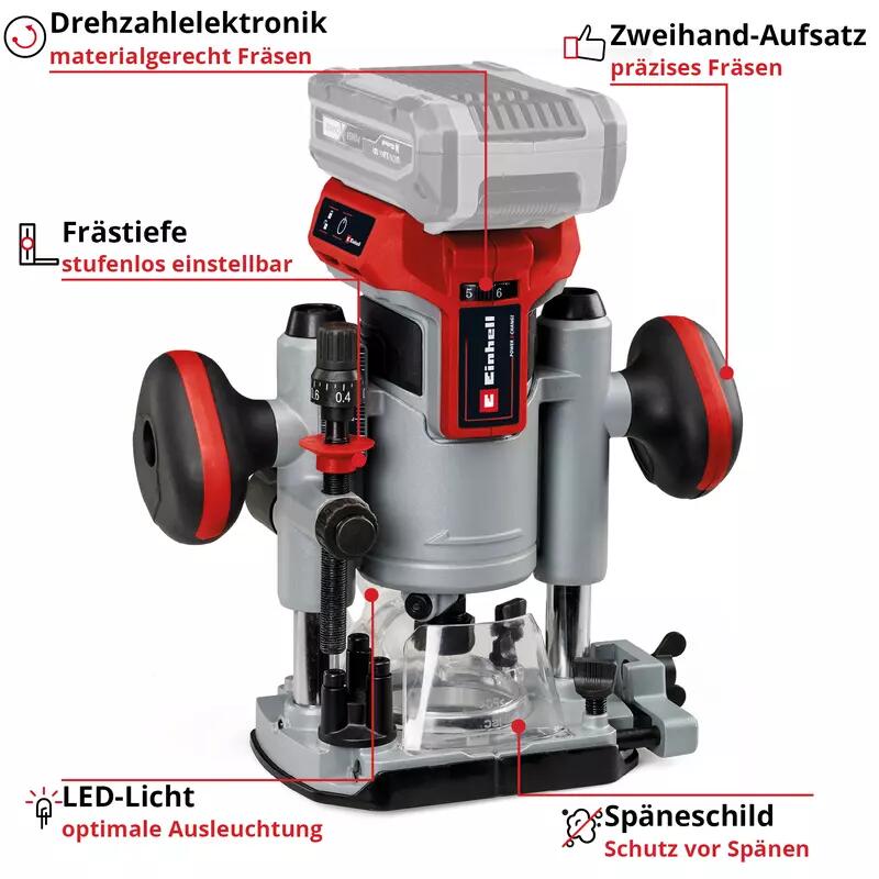 Einhell Akku-Oberfräse /-Kantenfräse TP-RO 18 Set Li BL - Solo (4350410)